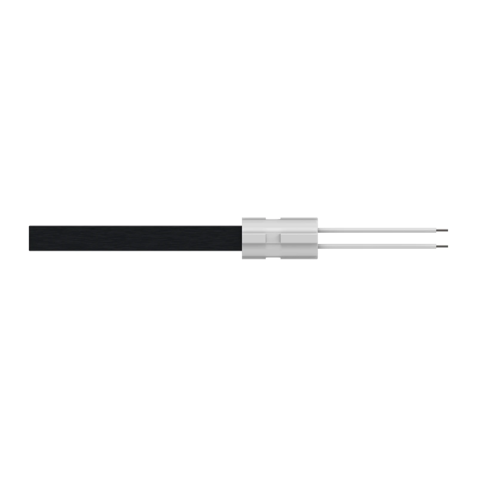 Rezistență aprindere cuarț 350 W, 122 mm, cu flanșă — vedere laterală